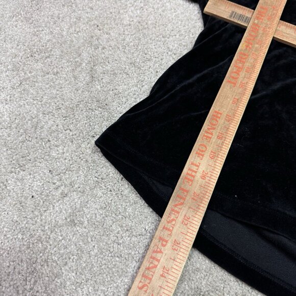 Democracy Sweater Women’s Black Velour Long Sleeve Pullover Size Small - Picture 4 of 11